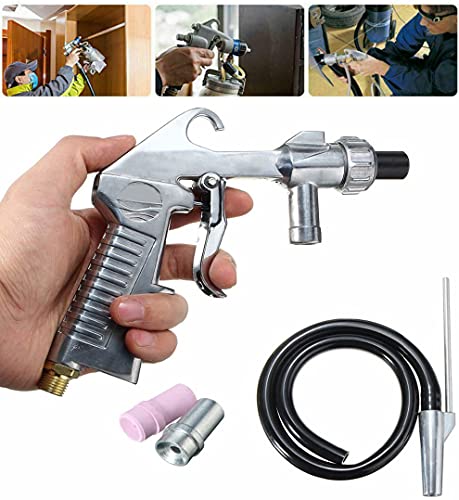 Tpaitlss Sand Blaster Gun Kit Air Siphon Feed Blast Gun With 4Pcs Ceramic Nozzle Tips For Sandblast Cabinets #TOP4