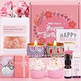 Birthday Pamper Gifts for Women, Happy Birthday Hampers Gift Box for Her, Female Relaxation Self Care Package Birthday Presents for Women Best Friends, Mum, Sister, Auntie, Birthday Basket Gift Ideas