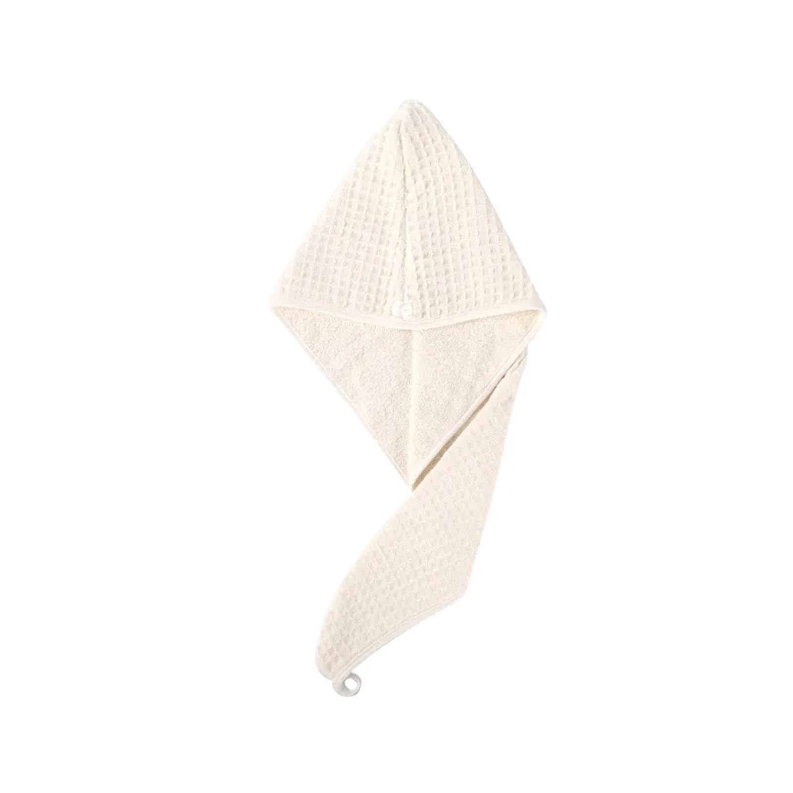 Serviette for cheveux secs en pur coton double couche(White)