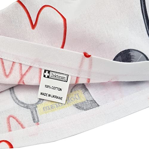 Image of Hats for Women and Mens Caps with Sweatband Adjustable Tie Back Working Cap Cotton One Size Unisex Skull Cap Cute Cat Print