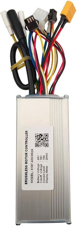 Ebike Controller X107-AXC002A 48V 15A Brushless Motor Speed Controller Suitable for LED Protocol Electric Scooters Mountain Bike Display Instrument