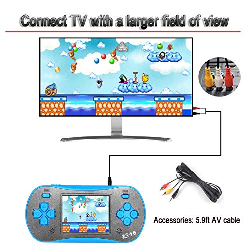 FAMILY POCKET Tbrand Game Console Mini Classic Game System, Built-in 260 Games, 2.5-inch HD Color Screen, Plug and Play Children's Gift Mini Classic Game Console