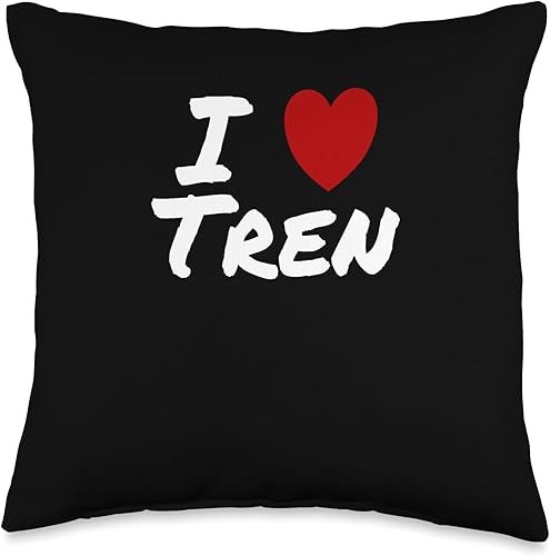 I Heart (Love) Tren Bodybuilding Steroids Cycle Muscles Throw Pillow, 16x16, Multicolor