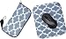 Stylish Computer Mouse Carrying Case & Pad Set - Electronics Storage Bag with Super-thin Roll-up Travel Mouse Pad (Light Grey Design)
