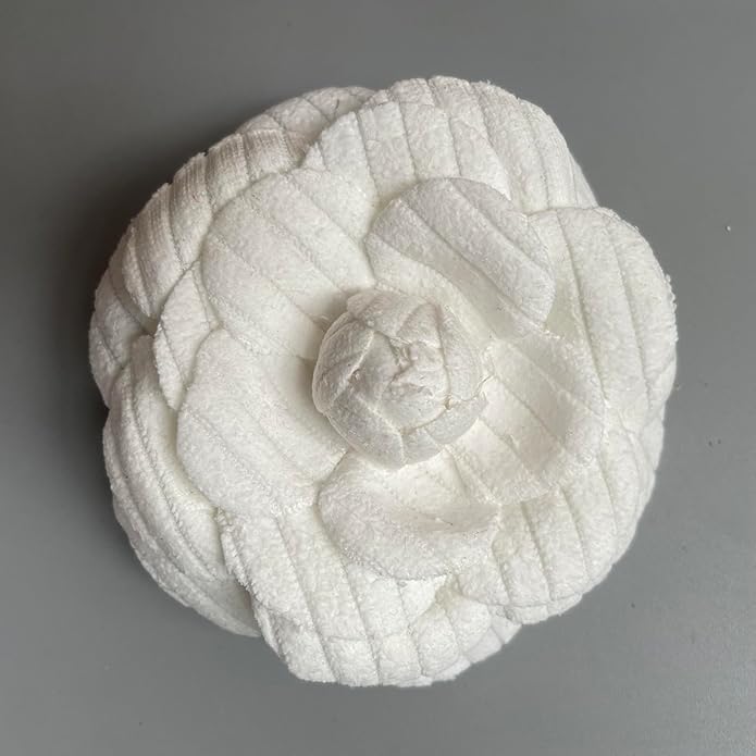 Image of Dainity Camellia Flower Brooch Pin for Women - Elegant Statement Pin for Coat, Scarf, Dress, Hat, Bag - Stylish Chic Accessory Gift for Her