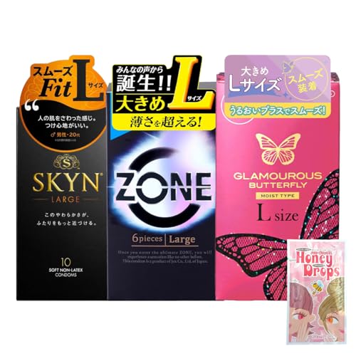 �傫�߃T�C�Y 3���Z�b�g �i���v24���j �]�[�� �R���h�[�� L�T�C�Y 6�� �o�^�t���C ���C�X�g L�T�C�Y 1000 8�� SKYN L�T�C�Y 10�� �n�j�[�h���b�v�X 20ml 1�t���Z�b�g ������� �ł��� �傫�� �r�b�N�T�C�Y ���[�W�T�C�Y