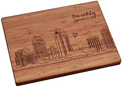 Personalized Cutting Board - San Diego Skyline