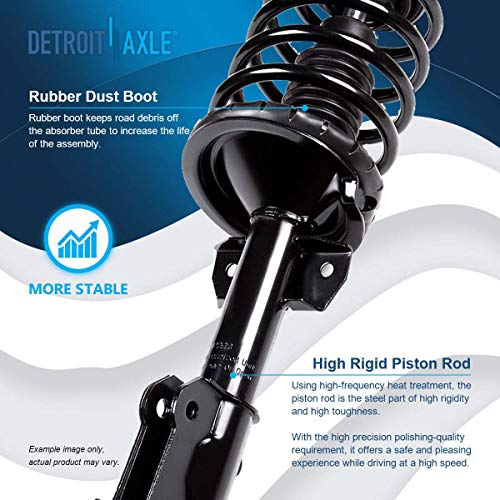 Image of Detroit Axle - 10pc Front Struts Kit for Ford Mustang 05-10, Struts & Coil Spring Tie Rods Sway Bars Boots 2005 2006 2007 2008 2009 2010 Replacement Suspension Ready Struts Shocks Assembly