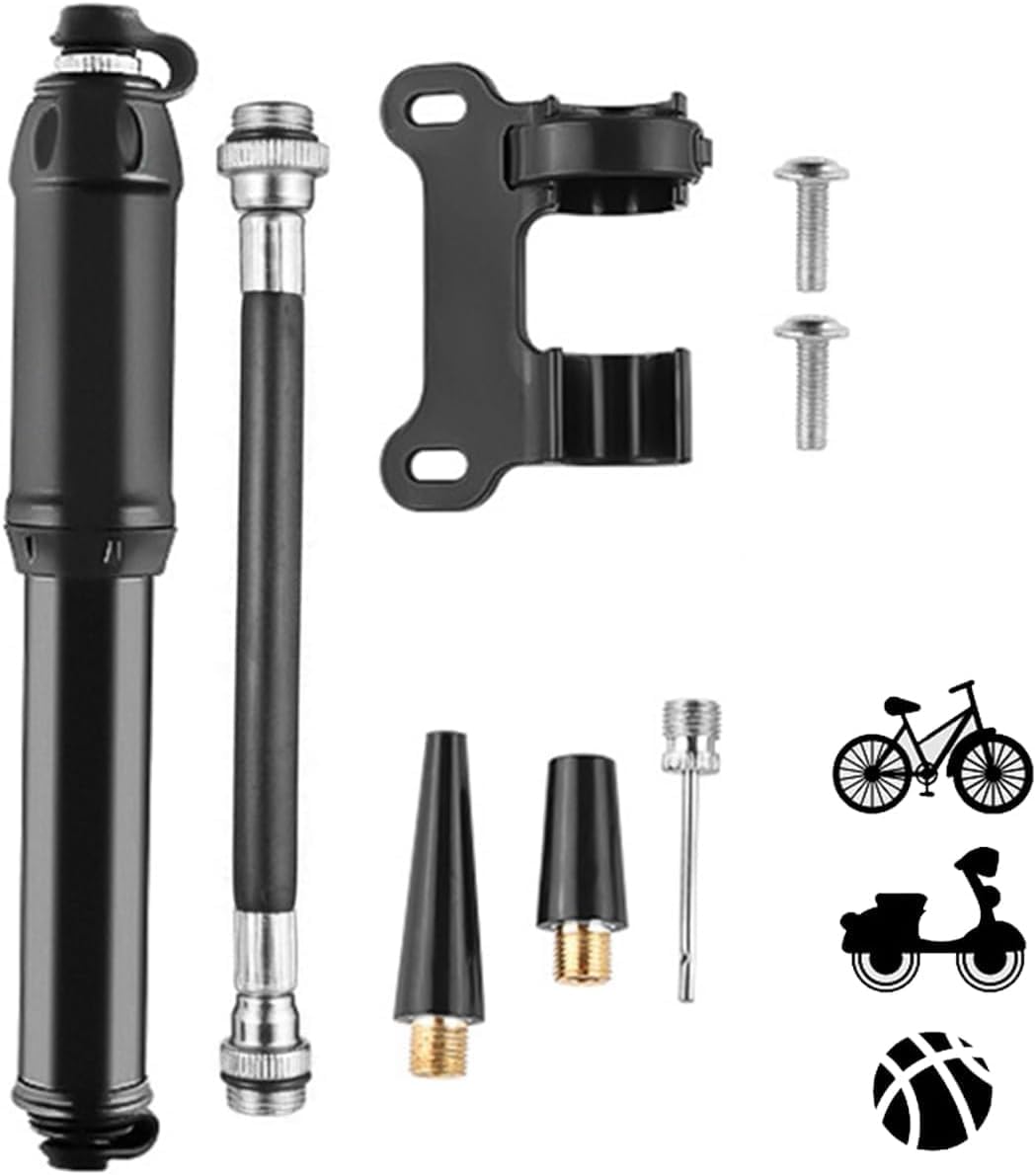 Bike Pump,Portable Aluminum Alloy Bicycle Tire Pump,100psi Mini Bicycle
