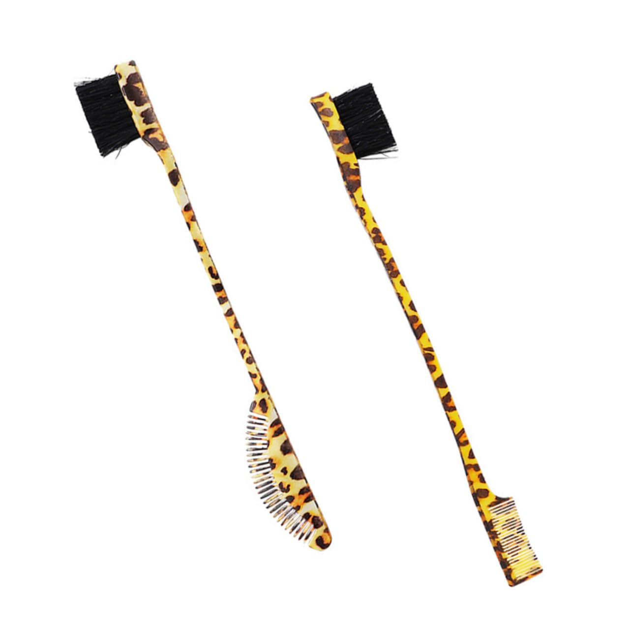 Housoutil Brow Brush Hair Comb Set 2pcs Eyebrow Makeup Tools Double-ended Brow Spoolie for Shaping