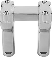 Vista 3 de TCT-MOTORPARTS Manillar de elevación cromado de 4" Compatible con manillar de 1" para Harley Dyna Low Rider Softail Deluxe