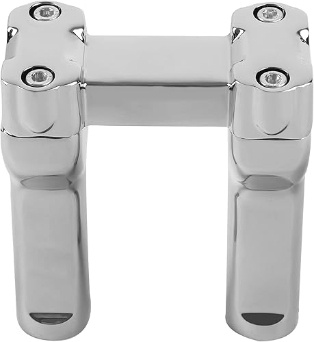 Miniatura 3 de TCT-MOTORPARTS Manillar de elevación cromado de 4" Compatible con manillar de 1" para Harley Dyna Low Rider Softail Deluxe