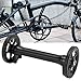 Qiilu Brompton Wheel Extender Brompton Aluminum Alloy Rubber Easy Wheel Extension High Strength Lightweight Telescopic Folding Extension Rod for Brompton 3Sixty (Black)