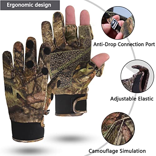 Camo Hunting Gloves Lightweight Pro Anti-Slip Shooting Gloves Waterproof Warm Glove With Trigger Finger Outdoor Hunting Camouflage Gear Archery Accessories … #TOP4
