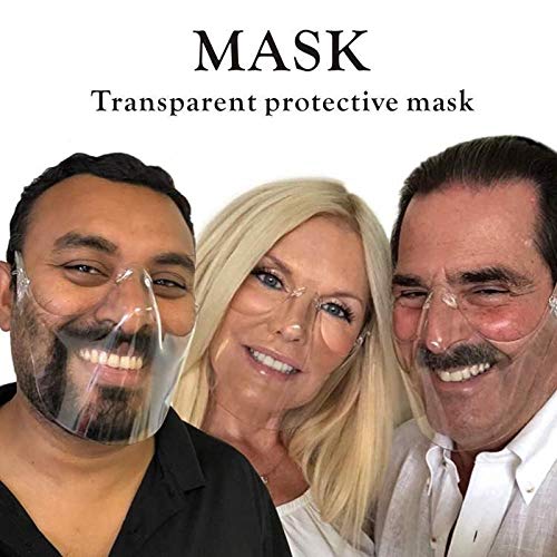 homozy Máscara durável escudo facial combinar máscara facial clara reutilizável, escudo transparente