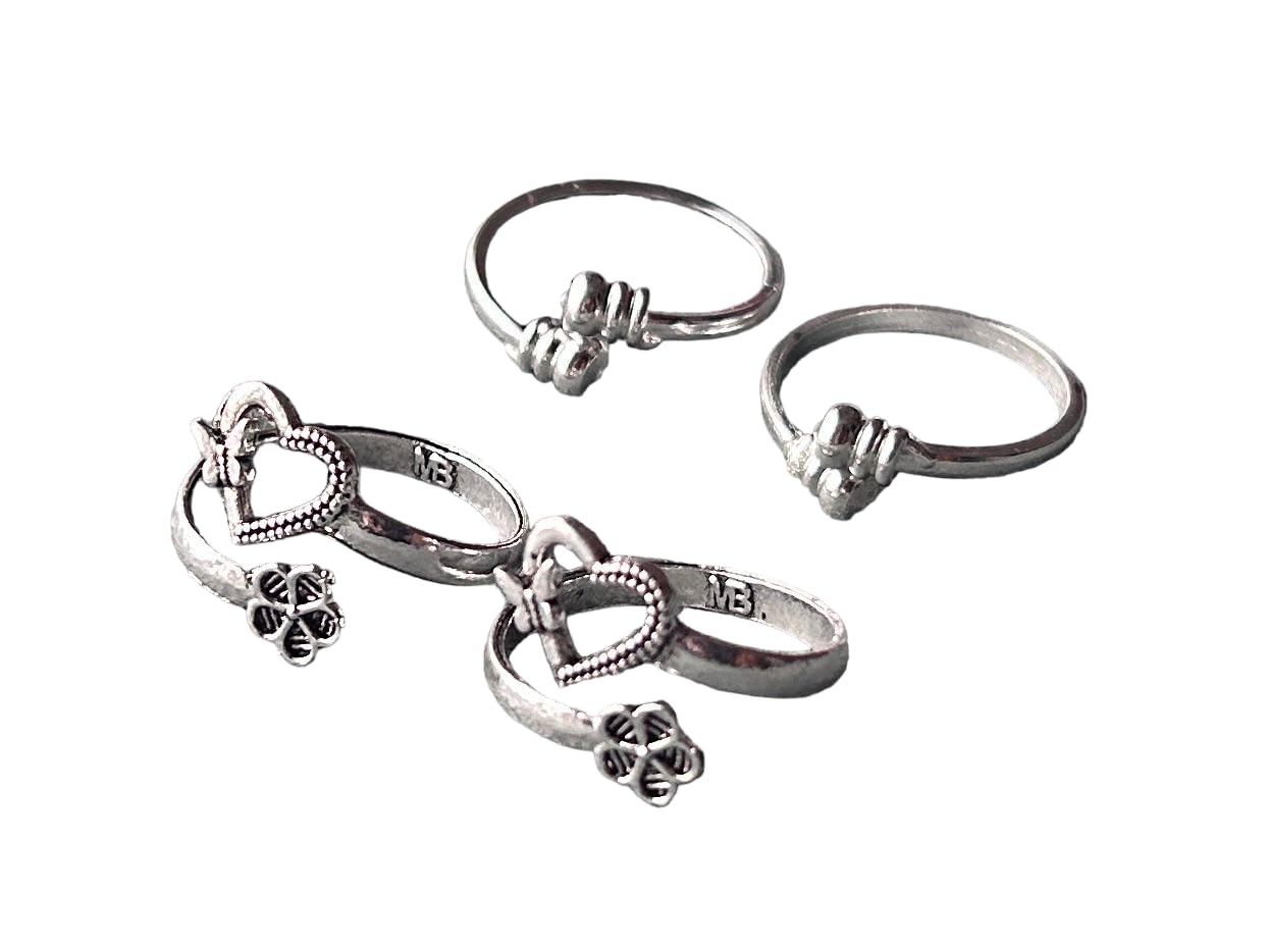 Women & Girls Metal Plated Fancy Toe Ring Adjustable Bichiya/Leg Finger Ring-Combo-2 (A_C_P_110760_Multi)-image-35