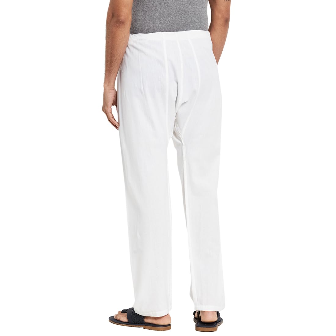 Fabindia Men's Relaxed Pants (101787903_White