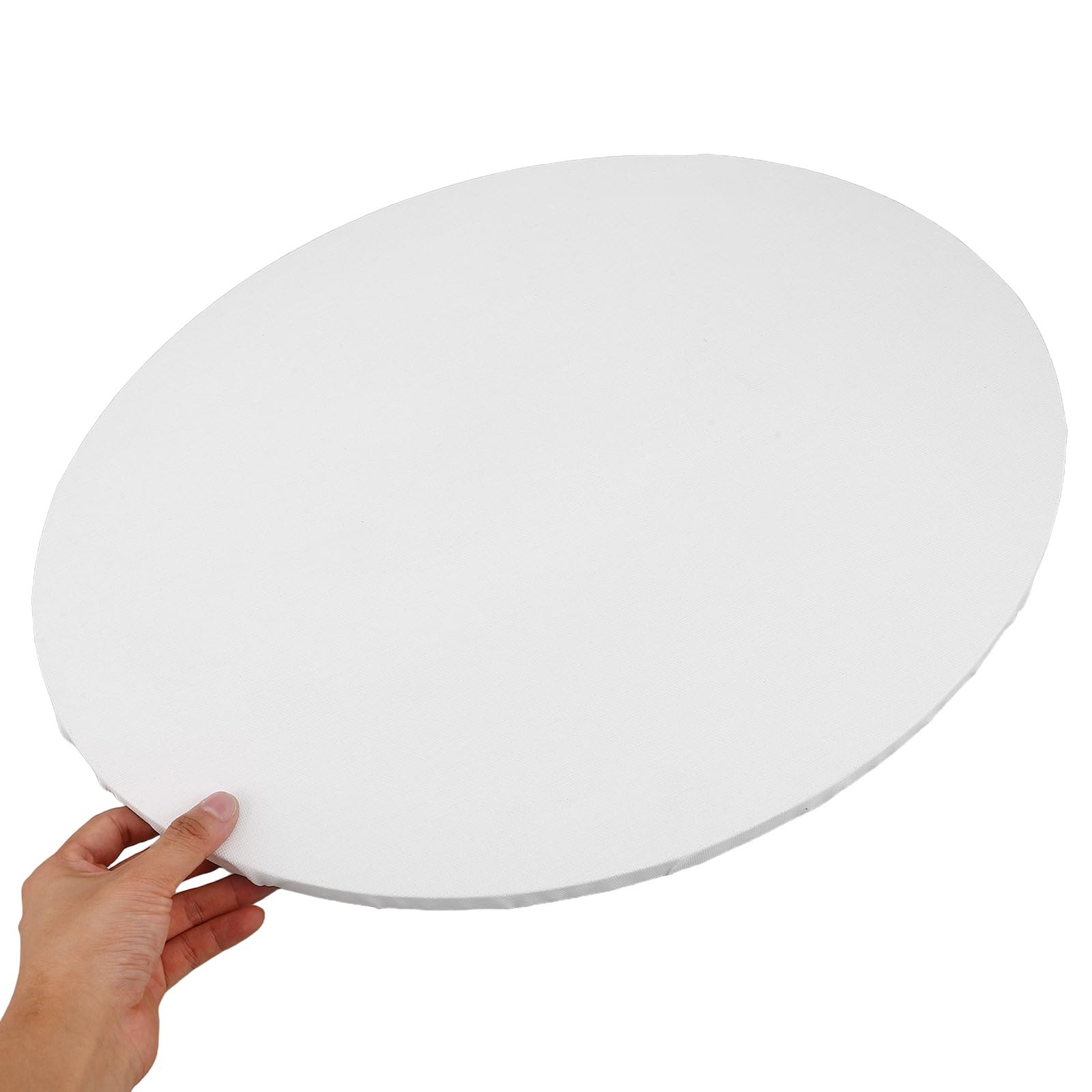Lurrose Pannello di Tela Ovale in Lino Bianco 50x40cm per Pittura a Olio e Acrilico Supporto Eccellente per Creazioni Personalizzate e Decorazioni da Parete