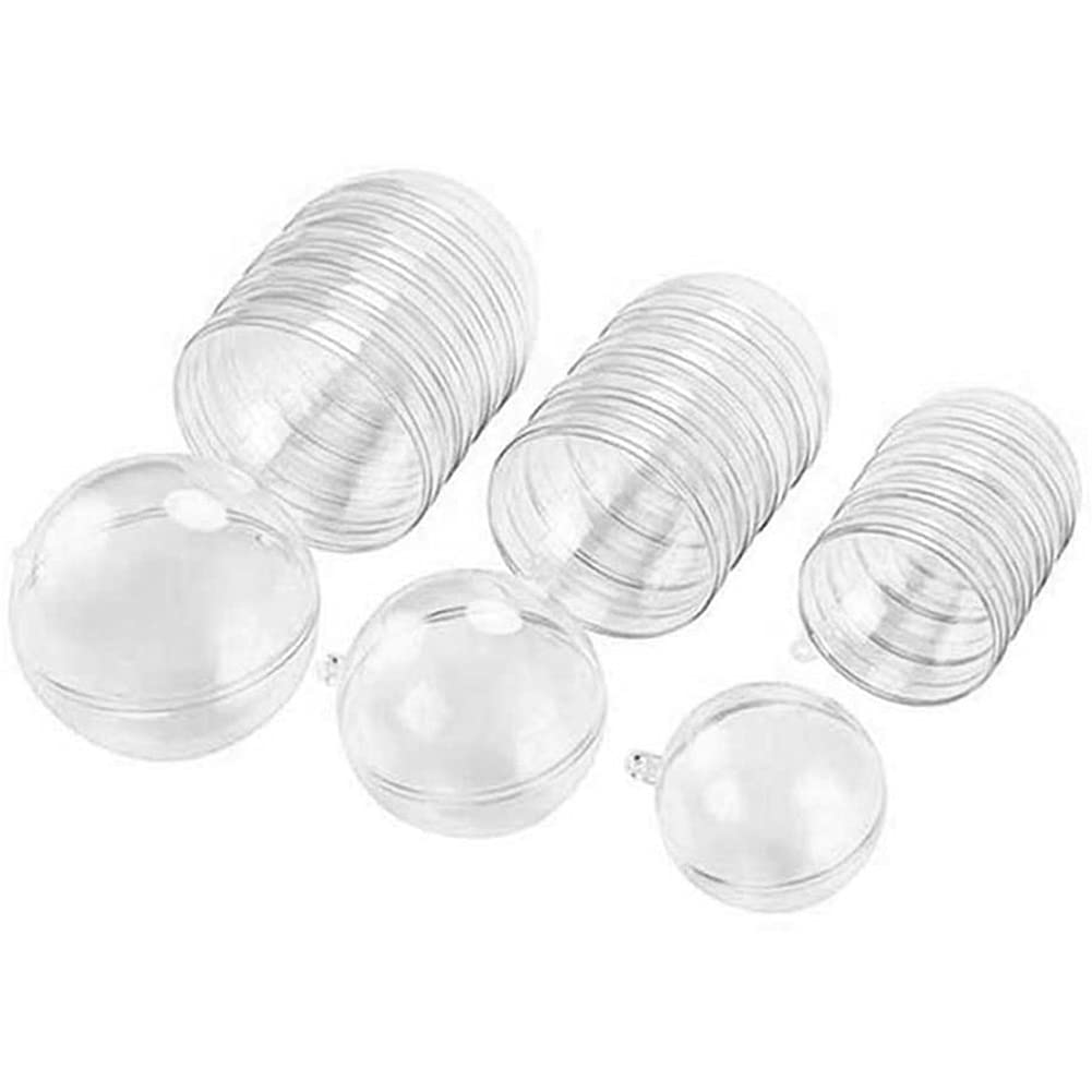 CTRLZS 30Pcs Plastic Hollow Ball Christmas Hollow Ball Decoration Ball Window Transparent Ball Candy Packaging Box