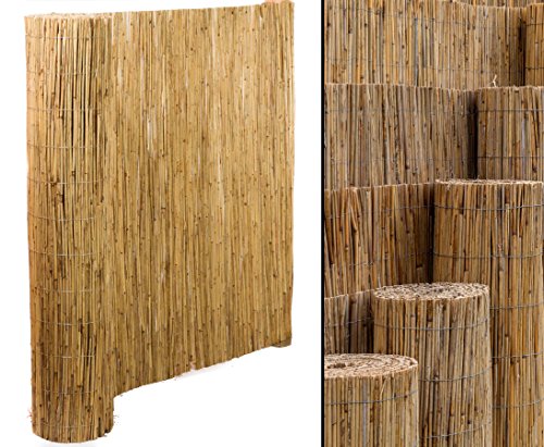 B-Ware - Estera para caña de pescar (200 x 600 cm, bambú, tubos de bambú)