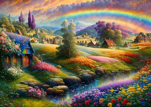 Affiches sur toile de paysage en patchwork sans cadre 58x90 cm avec fleurs et pétales