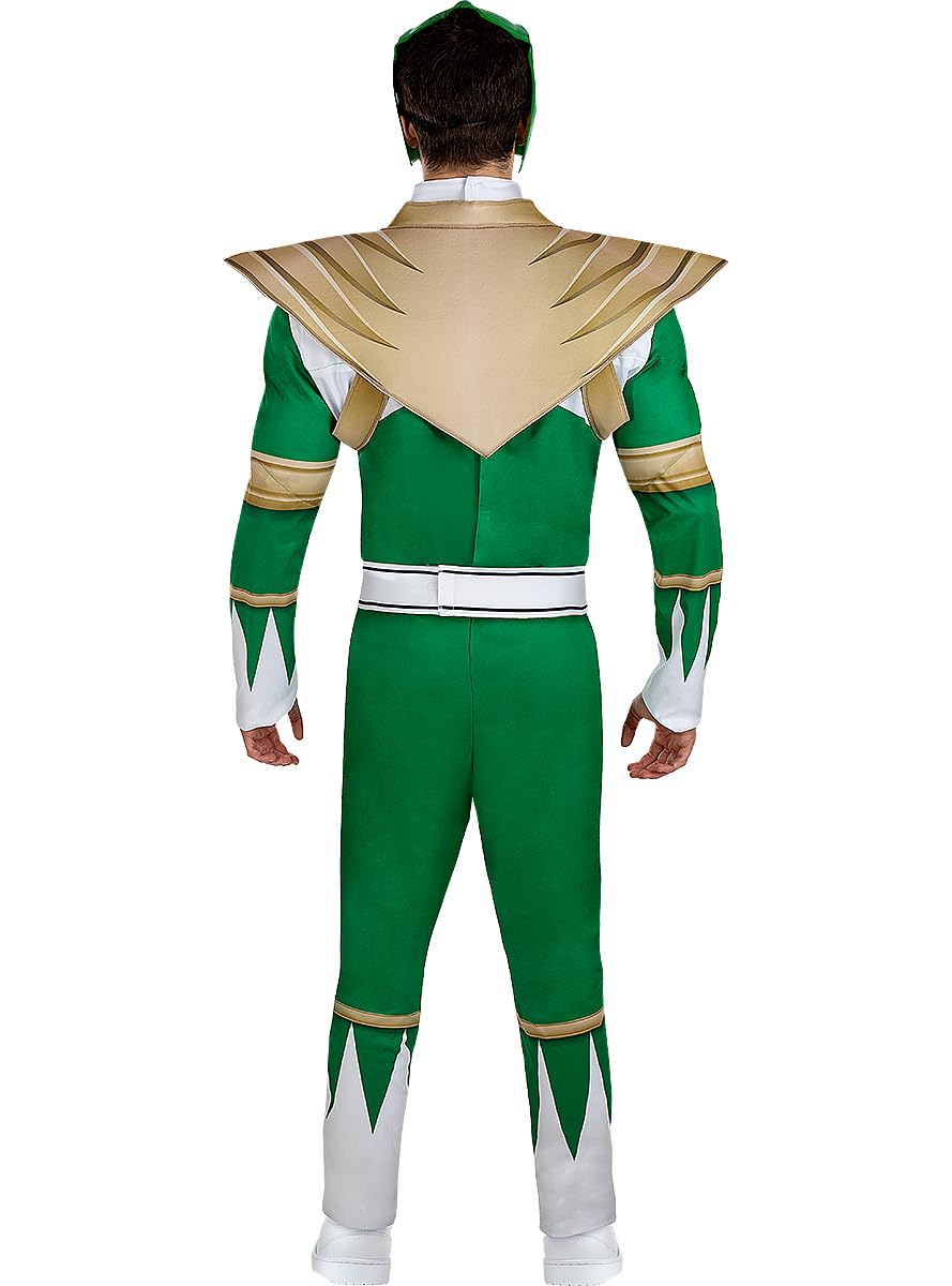 Funidelia Power Ranger Kostüm grün für Herren, Offizielle Lizenz, Größe XL Film und Serien, Superhelden - Verkleidung für Erwachsene für Partys, Karneval und Halloween
