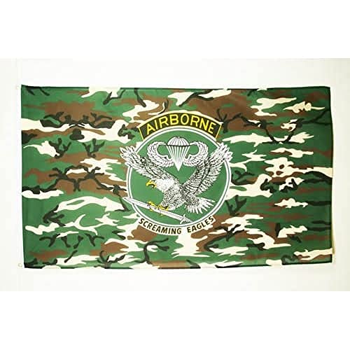 AZ FLAG - Drapeau USA Airborne 101-150x90 cm - Drapeau Américain – Armée Etats-Unis 100% Polyester Avec Oeillets Métalliques Intégrés - Pavillon 110 g