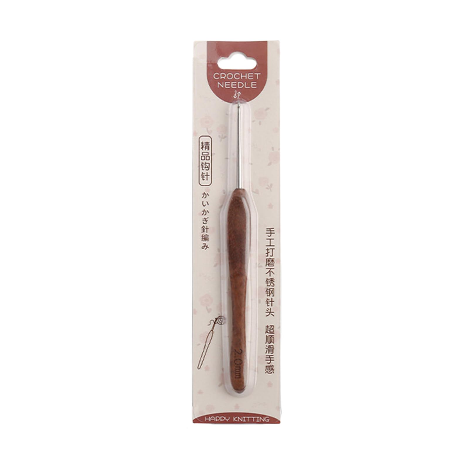 Oxxggkao Stainless Steel Crochet Hook Wooden Handle Needle Beginner Yarn Craft Tool for Knitting Crocheting Craft Wooden Handle
