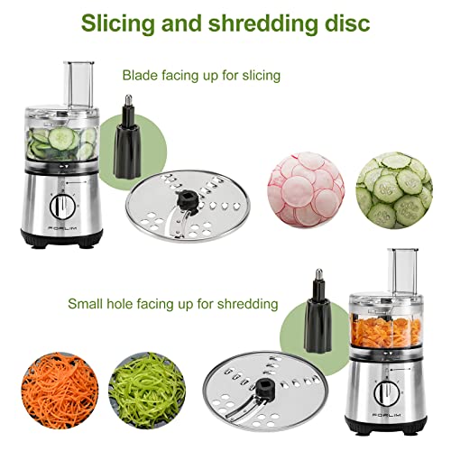 Forlim 3.5 Cup Small Food Processor,12-In-1 Mini Blender And Food Processor Combo For Kitchen,350W,20Oz Bottle,2 Speeds+Pulse With 4 Blades, For Shakes, Smoothies, Meat, Sauces, Stainless Steel Silve #TOP2