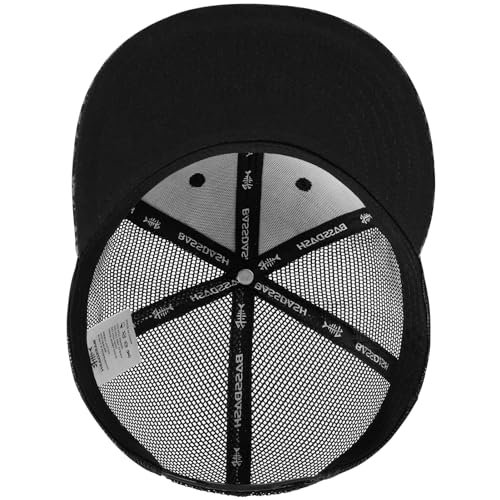 Image of BASSDASH Flat Brim Trucker Cap Adjustable Snapback Hat Mesh Back for Men Women