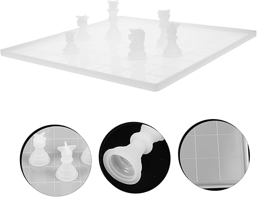 Miniatura 4 de Moldes de resina, 1 juego de moldes de resina, moldes de manualidades de resina para resina, gel de sílice, moldes de ajedrez de silicona, moldes de