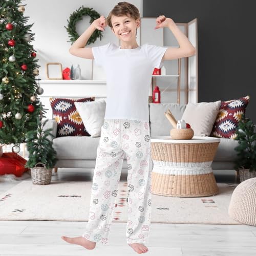 Boy's Pants Cake Bakery Logo Design Jogger Pants Elastic Waist Long Bottoms Trousers with Pockets 6-14 Years2