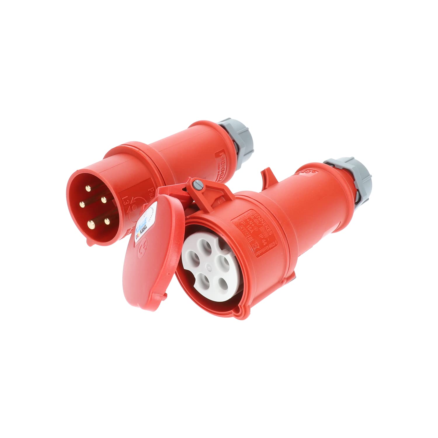 Kalle das Kabel, Rallonge CEE Câble caoutchouc H07RN-F 5G, 1,5 mm², 400 V, 16 A avec inverseur de phase