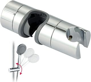 Kaxich Replacement Hand Shower Bracket for Slide Bar 19-25MM Adjustable Rail Shower Head Holder, Chrome Finished
