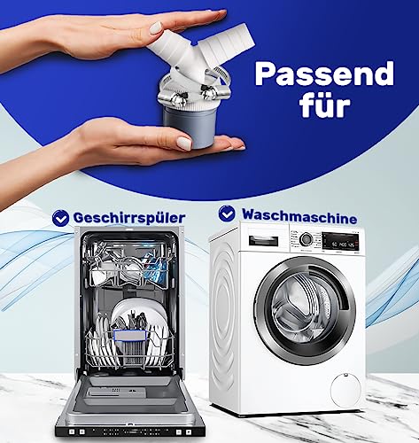 Waschmaschine Abfluss Adapter mit Abgang für Rohr Ø40 mm und Eingang Ø18-24 mm aus ABS - Y Adapter für Doppelanschluss Ablaufschlauch Spülmaschine - 2 Stück Schlauchschellen Ø20-32 mm - MONTERAL
