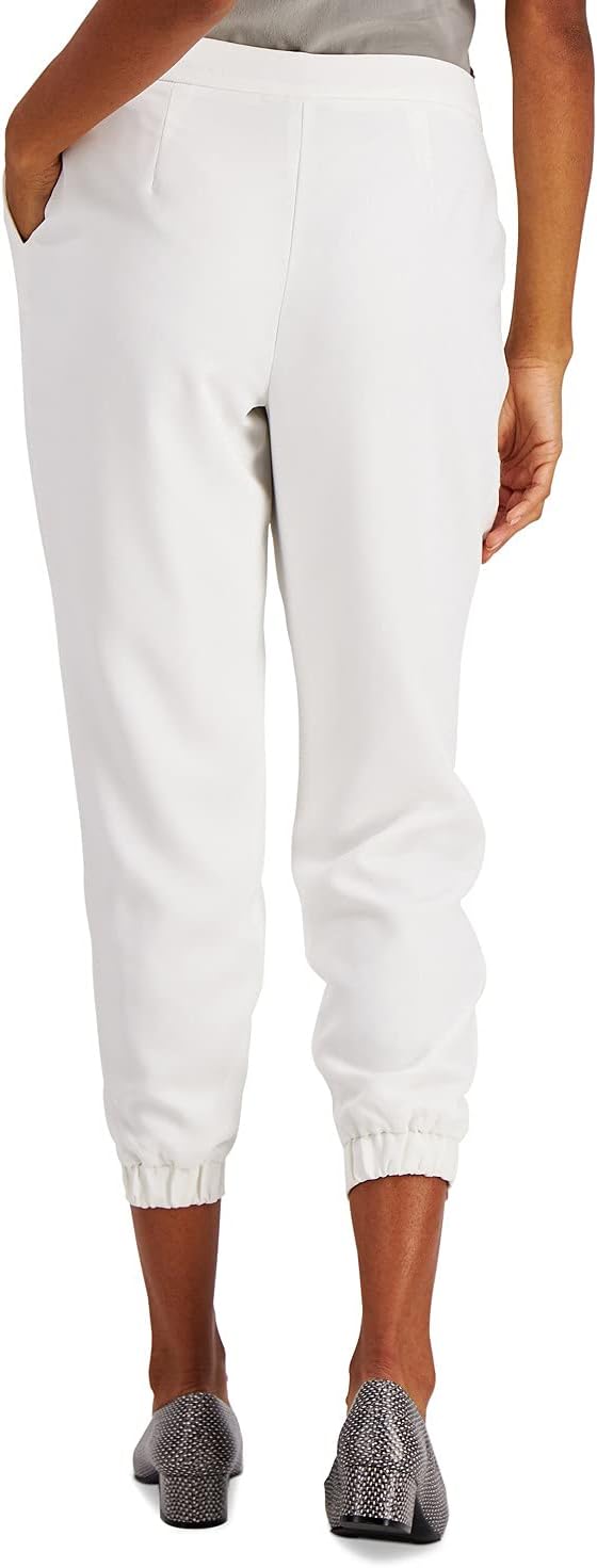 Alfani Womens Solid Straight Leg Jogger Casual Pants