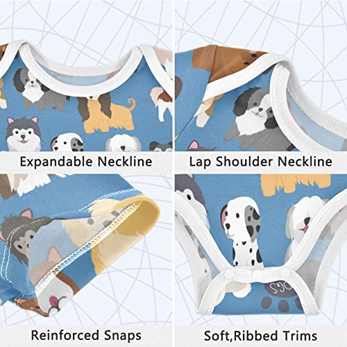 Emelivor Baby Boy Girl Bodysuits Short Sleeve Unisex Newborn Outfit Clothes Infant Romper for Babies 0-24 Months3