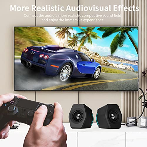 Abireiv 3.5Mm To 2 Male Rca Cable 25Ft, Stereo Audio Adapter Braided Hi-Fi Sound Auxiliary Rca Y Splitter, Metal Shell Shielded Aux Rca Y Cord Compatible With Smartphone Mp3 Tablet Speaker, 25Ft #TOP6