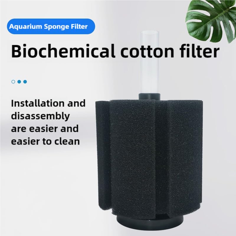 Image of Aquarium Sponge Filter Fish Tank bio Biochemical Betta Shrimp Nano Filter with Airline Tubing (S up to 7Gal 2 Pcs)