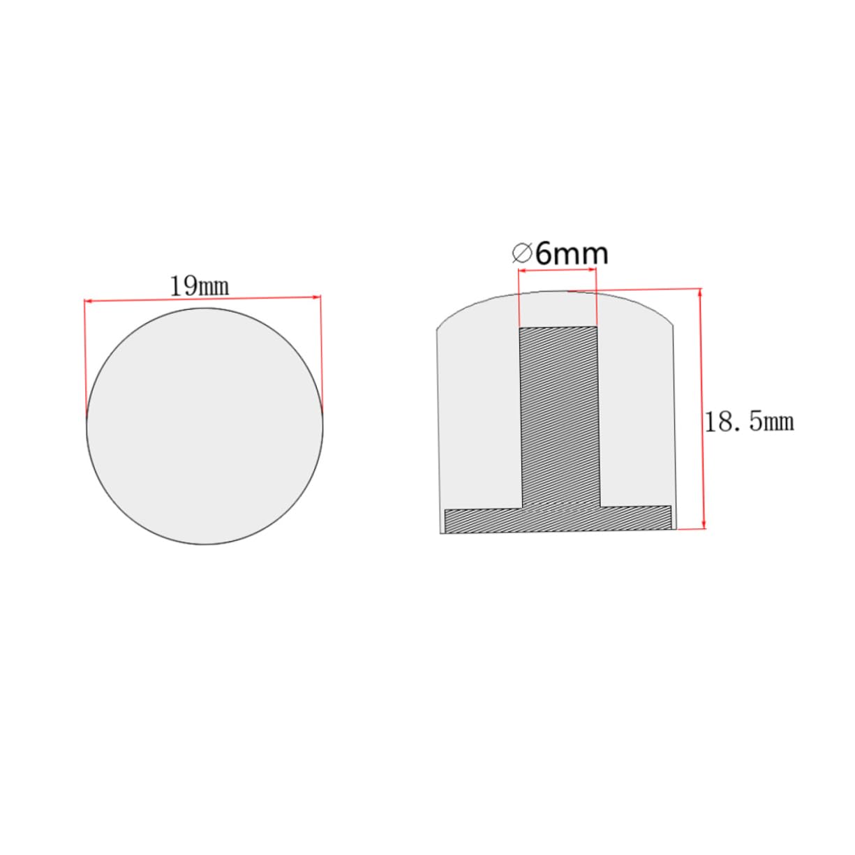 Levemolo Sturdy Red Electric Guitar Knob Pointer for Bass Effect Pedal Imported Concentric Pots Fit