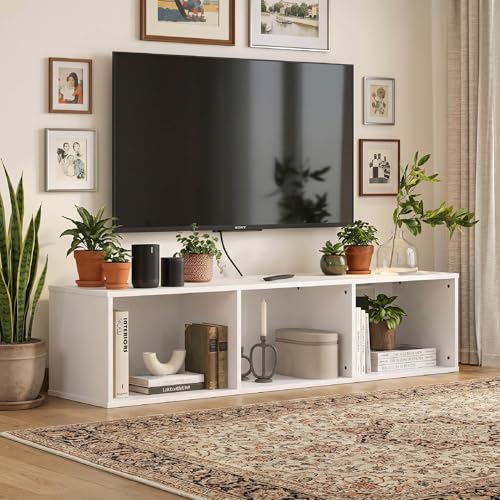 Image of Wakefit Silena Engineering Wood TV Unit - Frosty White