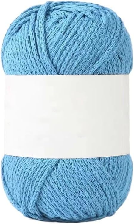 5 Skeins 2mm Hollow Cotton Yarn for Crocheting Knitting 100g Polyester Blend Cord for Bags(12)