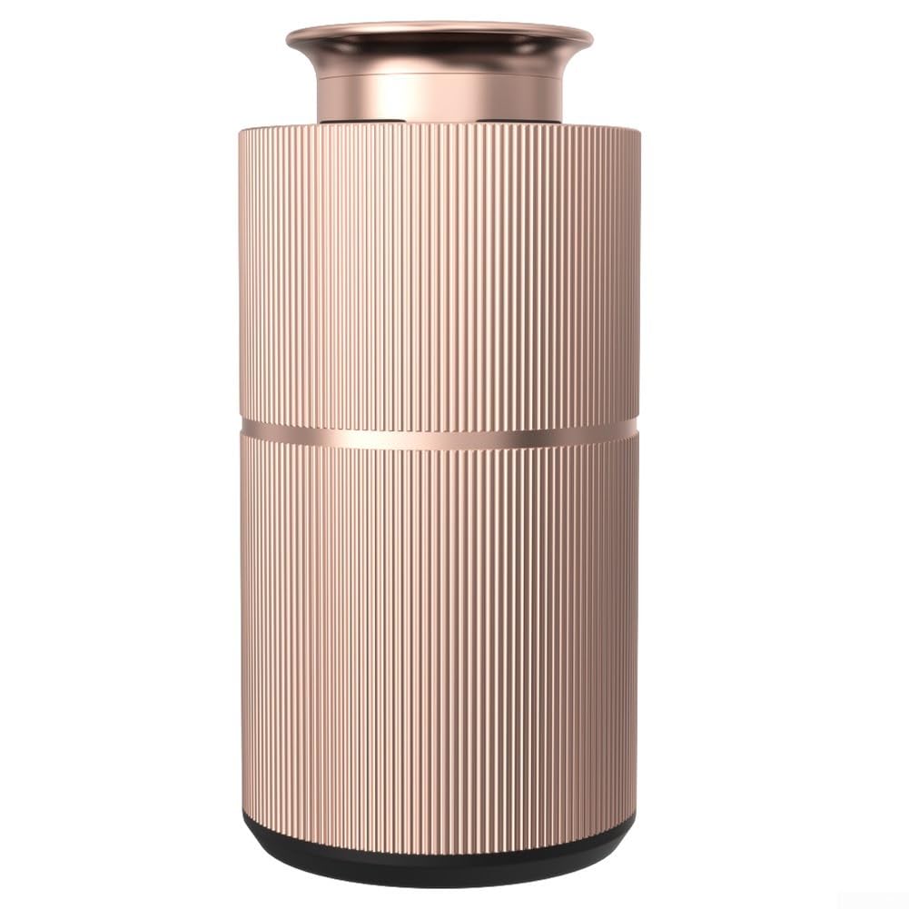 Samochodowy dyfuzor olejków eterycznych, wodoodporny, z funkcją atomizacji, cichy i metalowy design do aromaterapii w pojazdach lub małych pomieszczeniach (złoty)