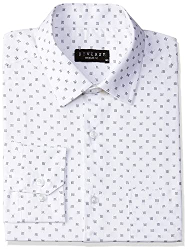 Image of Diverse Men's Cotton Printed Full Sleeve Regular Formal Shirt