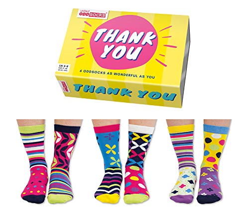 United Oddsocks Thank You Ladies Boîte de 6 chaussettes Oddsocks - UK 4-8 EUR 37-42 US 6,5-10,5, multicolore Cover