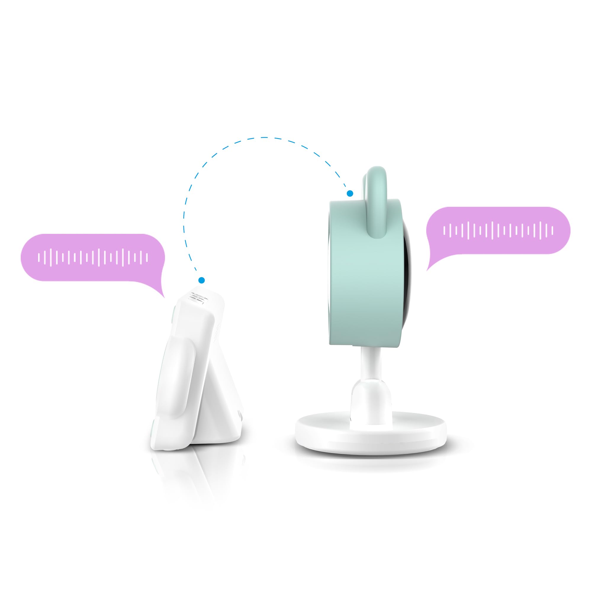 Neno Bambino Baby Monitor - Ecoute-bébé électronique avec récepteur - Mode postérieur - Fonction alarme - Lullases