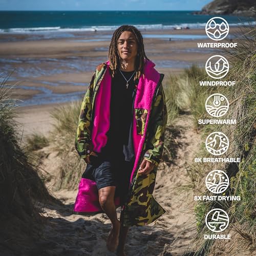 Image of Dryrobe Advance Long Sleeve Swim Parka Change Robe - Stay Warm and Dry - Waterproof Oversized - Swimming /Surfing /OCR Events