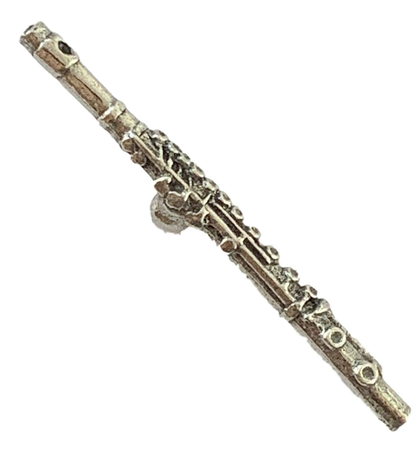 Emblems-Gifts Music Flute Hand Made Pewter Lapel Pin Badge + 59mm Button Badge