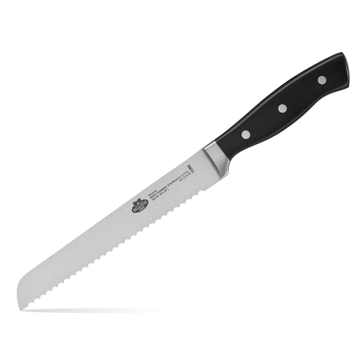 Ballarini Brenta 8-inch Serrated Bread Knife, Black