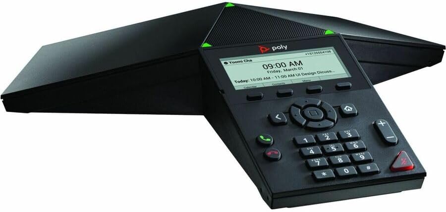 Poly Trio 8300 IP Conference Station - Corded - Wi-Fi, Bluetooth - 3 x Total Line - VoIP - 1 x Network (RJ-45) - PoE Ports